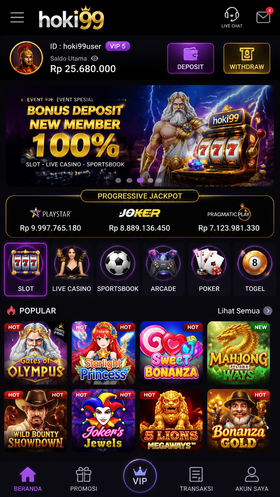 Screenshot 1 hoki99